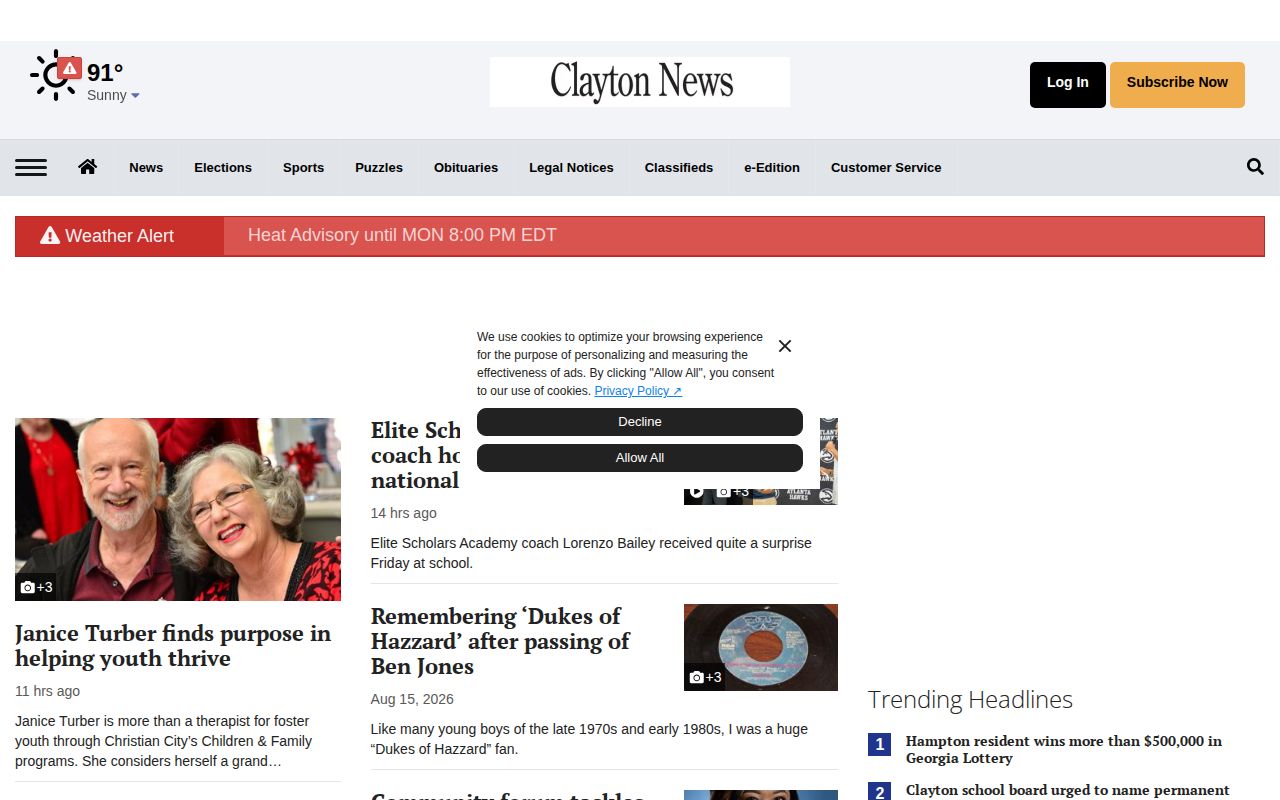 Clayton News county crime news section